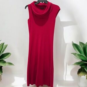 LAFAYETTE 148 Vintage Merino Red
Cowl Neck Classic Sweater Dress size Small